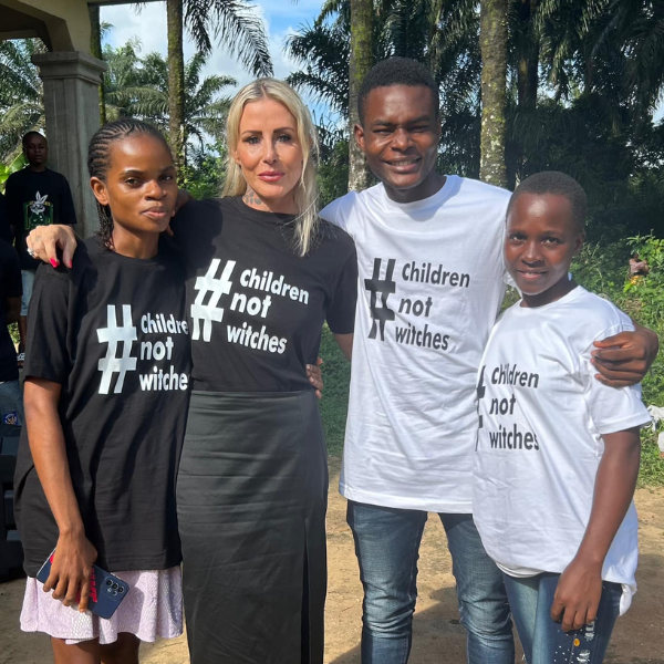Anja and Children from Land of Hope back in the locale communities